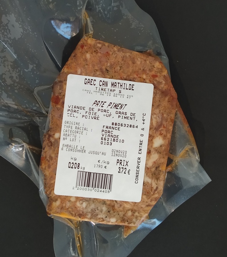 PATE PIMENT PORC