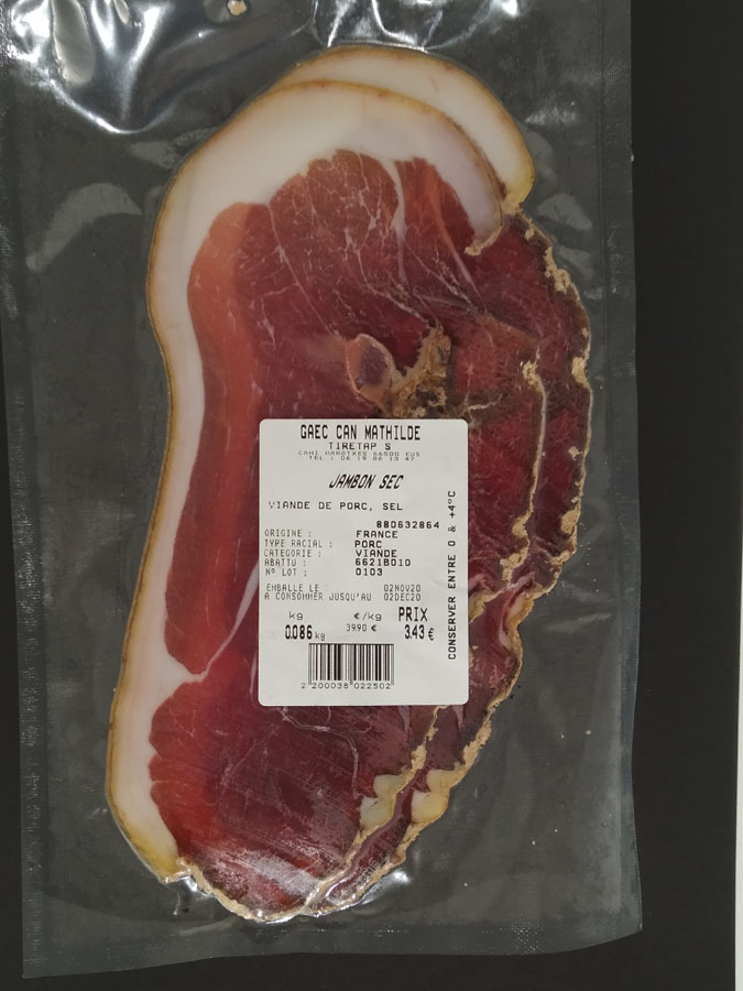 JAMBON SEC DE PORC