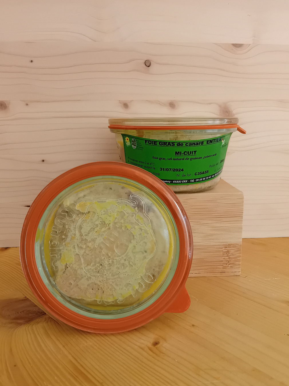 FOIE GRAS CANARD ENT 200 G MI-CUIT