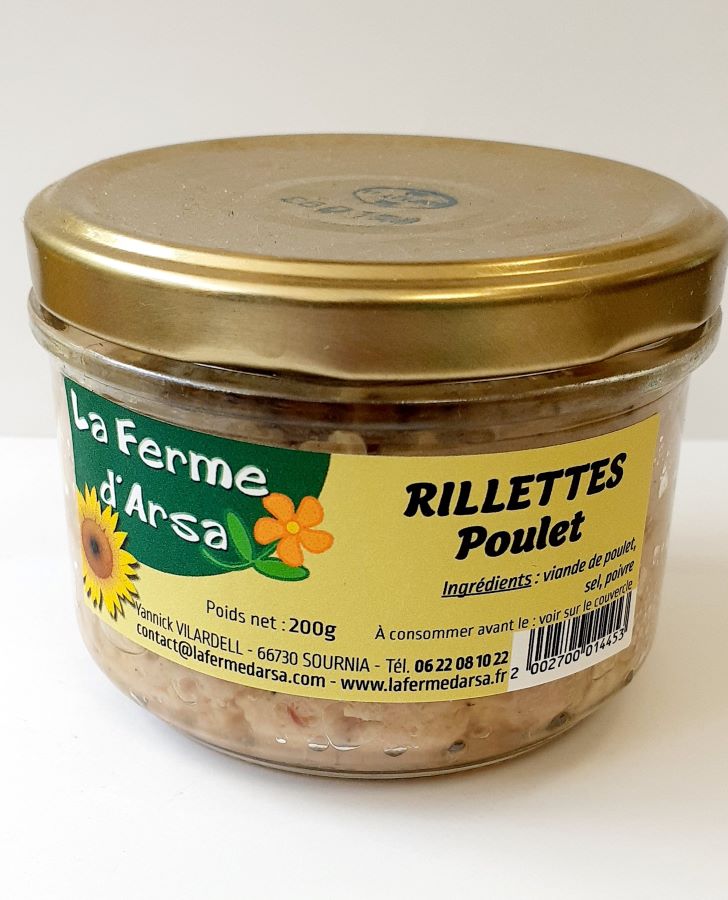 RILLETTE POULET NATURE 200G