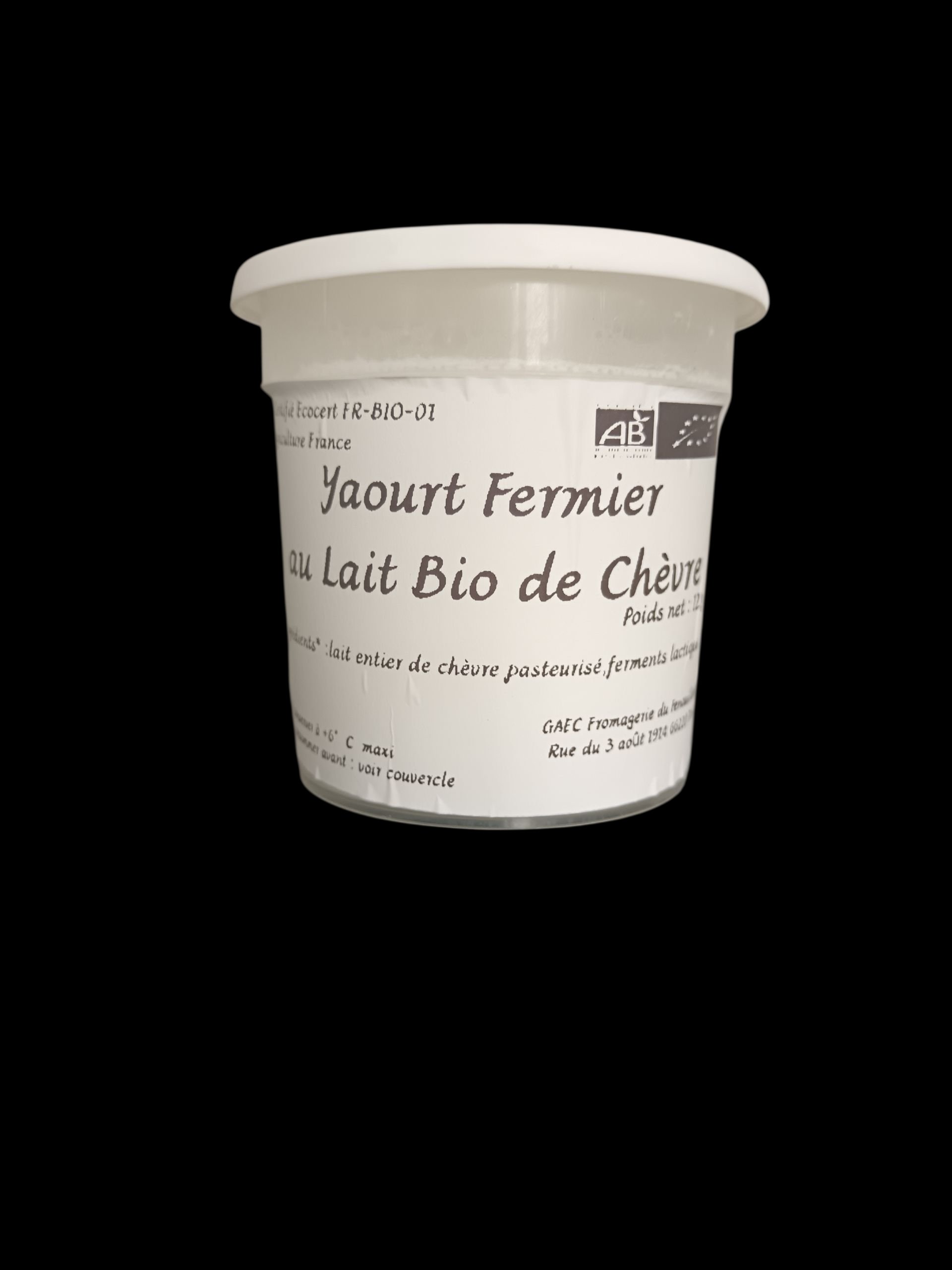 YAOURT NATURE CHEVRE BIO