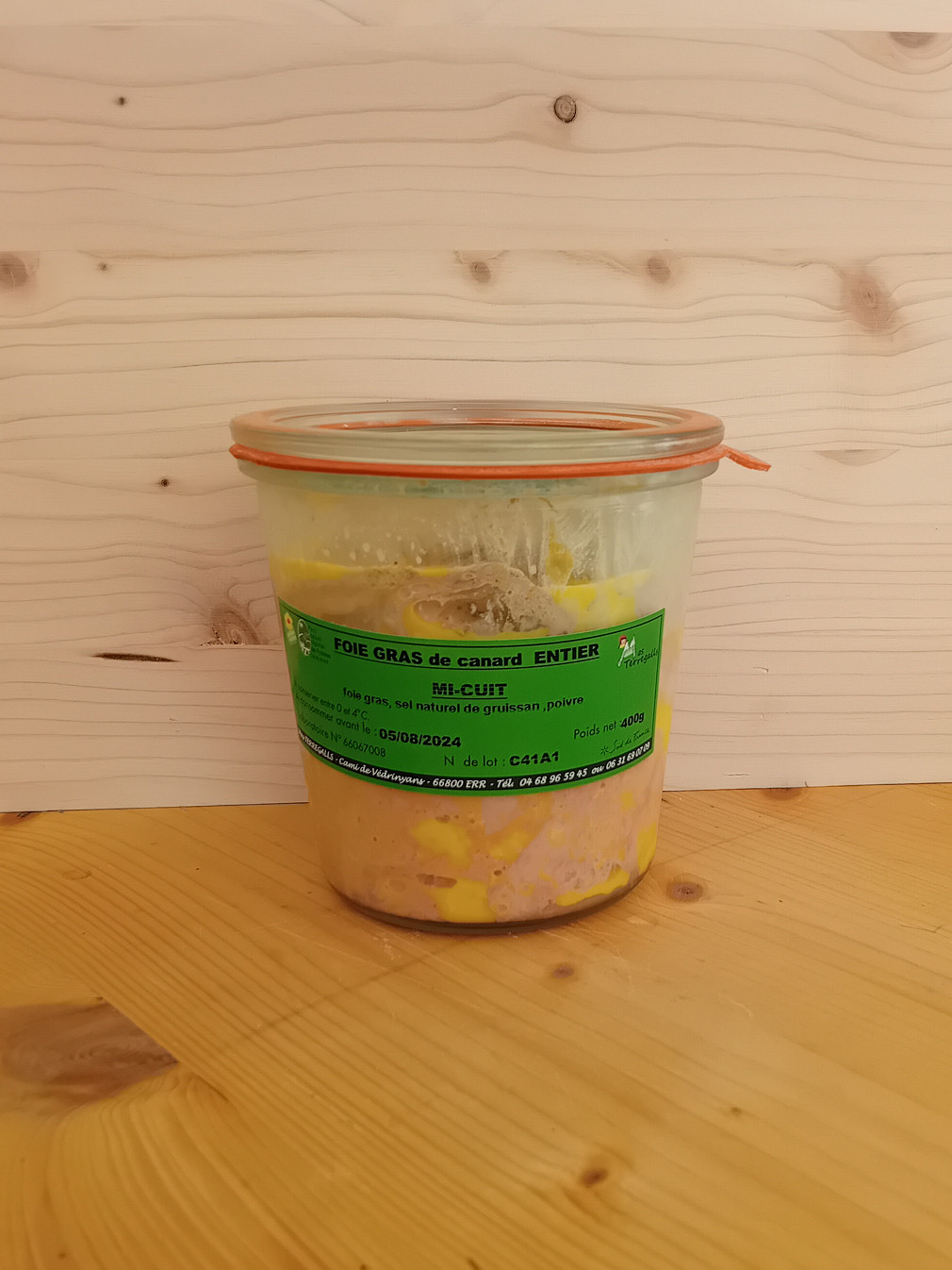 FOIE GRAS CANARD ENT 400G MI-CUIT