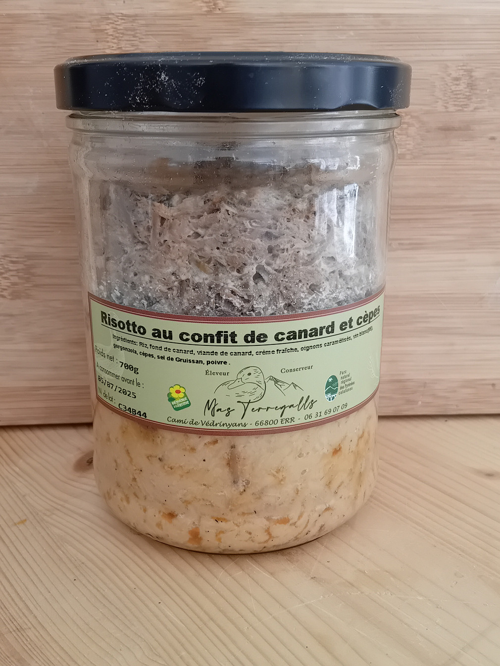 RISOTTO AU CONFIT CANARD ET CEPES 700 G