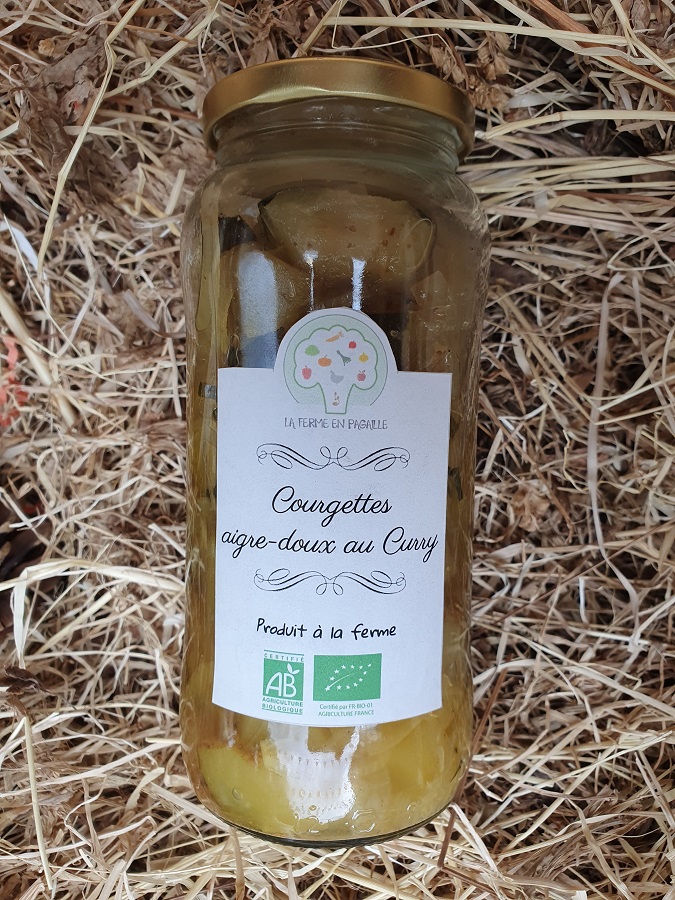 COURGETTE BIO AIGRE DOUX AU CURRY LA FERME EN PAGAILLE