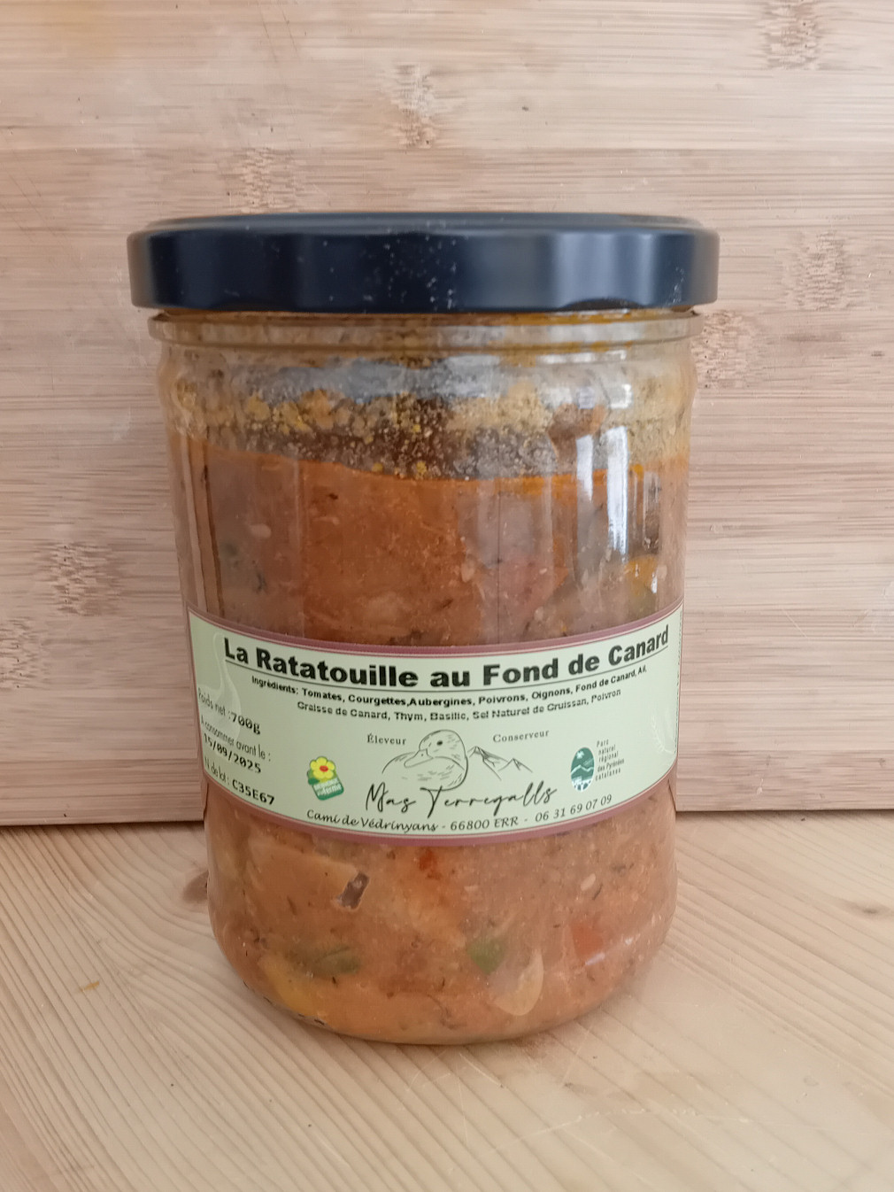 RATATOUILLE AU FOND DE CANARD 700g